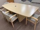 Used Boat Shape Conference Table - Maple Finish - 8FT - ITEM #:195108 - Img 3 of 6