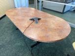 Used Conference Table - Stone Laminate - Black Legs - ITEM #:195110 - Img 2 of 4