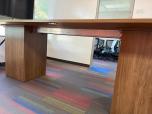 12' White Laminate Conference Table with Oak Trim and Power - ITEM #:195111 - Img 4 of 10
