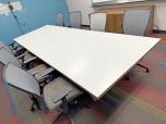 Used Conference Table - White Laminate - Oak - 12FT - ITEM #:195112 - Img 2 of 3
