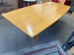 96-inch Boat-Shaped Conference Table with Oak Veneer Finish - ITEM #:195114 - Img 2 of 5