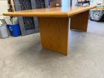 96-inch Boat-Shaped Conference Table with Oak Veneer Finish - ITEM #:195114 - Img 5 of 5