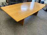 Used Conference Table - Oak Veneer - Boat - 8FT - ITEM #:195114 - Img 4 of 5