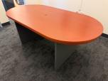 6' Racetrack Conference Table, Orange Woodgrain & Grey - ITEM #:195117 - Img 4 of 5