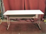 Training table with grey laminate and steel frame - ITEM #:200028 - Thumbnail image 3 of 3
