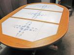 Used Dining Room Table Set - White Inlay - Chairs - ITEM #:200046 - Img 3 of 5