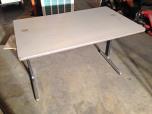 Used Training table with greyish tan laminate and tan finish 