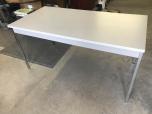Used Training table with grey laminate finish and chrome legs 