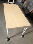 Training table with light maple laminate and lockable wheels - ITEM #:200067 - Thumbnail image 2 of 3
