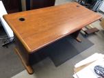 Table with cherry veneer finish and modesty panel - ITEM #:200076 - Img 2 of 3