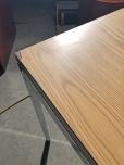 Training table - oak laminate - putty finish - chrome leg - ITEM #:200081 - Thumbnail image 3 of 4