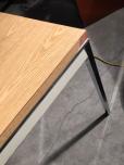 Training table - oak laminate - putty finish - chrome leg - ITEM #:200081 - Img 4 of 4