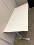 Table with white laminate top and silver frame - adjustable - ITEM #:200088 - Thumbnail image 2 of 2