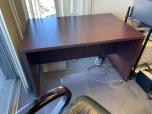 Used Desk Table With Mahogany Laminate Finish - ITEM #:200099 - Img 2 of 2