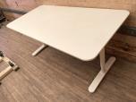 Used Table - White Laminate - Adjustable Height - ITEM #:200106 - Img 2 of 3