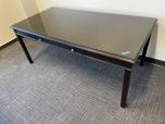 Used Table With Black Finish And Glass Top - ITEM #:200107 - Img 1 of 3
