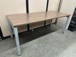 Used Table - Walnut Laminate - Silver Colored Legs - ITEM #:200110 - Img 2 of 3