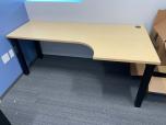 Used Table Desks - Porkchop Shape - Maple Laminate - ITEM #:200111 - Img 1 of 3