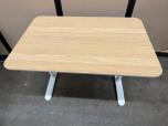 Used Table - Light Wood Top - White Legs - Adjustable - ITEM #:200114 - Img 3 of 4