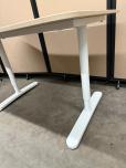 Used Table - Light Wood Top - White Legs - Adjustable - ITEM #:200114 - Img 4 of 4