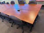 Cherry Laminate Training Table with Power - 72x24 - ITEM #:200118 - Img 1 of 4
