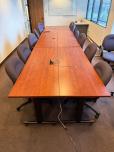 Cherry Laminate Training Table with Power - 72x24 - ITEM #:200118 - Img 2 of 4