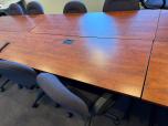 Cherry Laminate Training Table with Power - 72x24 - ITEM #:200118 - Img 3 of 4