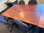 Cherry Laminate Training Table with Power - 72x24 - ITEM #:200118 - Img 4 of 4