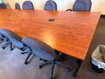 72x24 Training Table with Cherry Laminate Top and Black T-Legs - ITEM #:200119 - Img 1 of 4