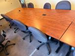 72x24 Training Table with Cherry Laminate Top and Black T-Legs - ITEM #:200119 - Img 2 of 4