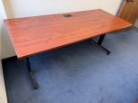 Cherry Laminate Training Table with Power Grommet, 72x30 - ITEM #:200120 - Img 2 of 3