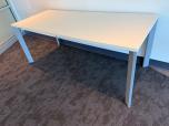 Modern Office Table 72x30 - Off-White & Silver - ITEM #:200122 - Img 1 of 2