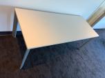 Modern Office Table 72x30 - Off-White & Silver - ITEM #:200122 - Img 2 of 2