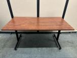 Cherry Laminate Training Table with Black T-Legs, 60x30 - ITEM #:200124 - Img 2 of 3