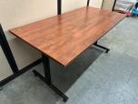 Cherry Laminate Training Table with Black T-Legs, 60x30 - ITEM #:200124 - Img 3 of 3