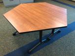 Trapeziodal folding tables with cherry laminate finish - ITEM #:205016 - Img 4 of 7