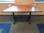 Trapeziodal folding tables with cherry laminate finish - ITEM #:205016 - Thumbnail image 5 of 7