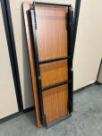 Folding Training Table, Woodgrain Laminate Top, Black Metal Frame - ITEM #:205032 - Img 4 of 4