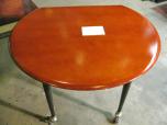 Partial round table with cherry veneer finish - ITEM #:210005 - Thumbnail image 1 of 2