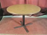42" Round Pedestal Table, Mahogany Laminate - ITEM #:210012 - Img 1 of 2