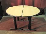 Used Round Table - Two Halves - Maple Laminate - ITEM #:210013 - Img 1 of 5