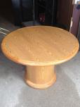 42" Round Pedestal Table with Oak Laminate Finish - ITEM #:210019 - Img 2 of 2