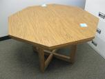 Used Table - Octagon Shape - Oak Laminate - ITEM #:210022 - Img 1 of 1