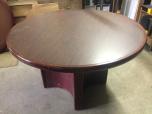 Round table with mahogany finish and veneer trimwork - ITEM #:210029 - Thumbnail image 2 of 2