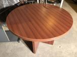 41" Round Conference Table with Cross Base - Mahogany Finish - ITEM #:210037 - Img 1 of 2