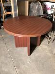 41" Round Conference Table with Cross Base - Mahogany Finish - ITEM #:210037 - Img 2 of 2