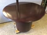 42" Round Conference Table with Drum Base, Dark Wood Finish - ITEM #:210042 - Img 1 of 2