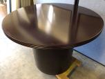 42" Round Conference Table with Drum Base, Dark Wood Finish - ITEM #:210042 - Img 2 of 2