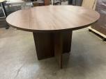 42" Round Conference Table with Walnut Laminate Finish - ITEM #:210061 - Img 4 of 4