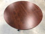 Used Round Table - Cherry Laminate - Black Base - ITEM #:210064 - Img 2 of 3